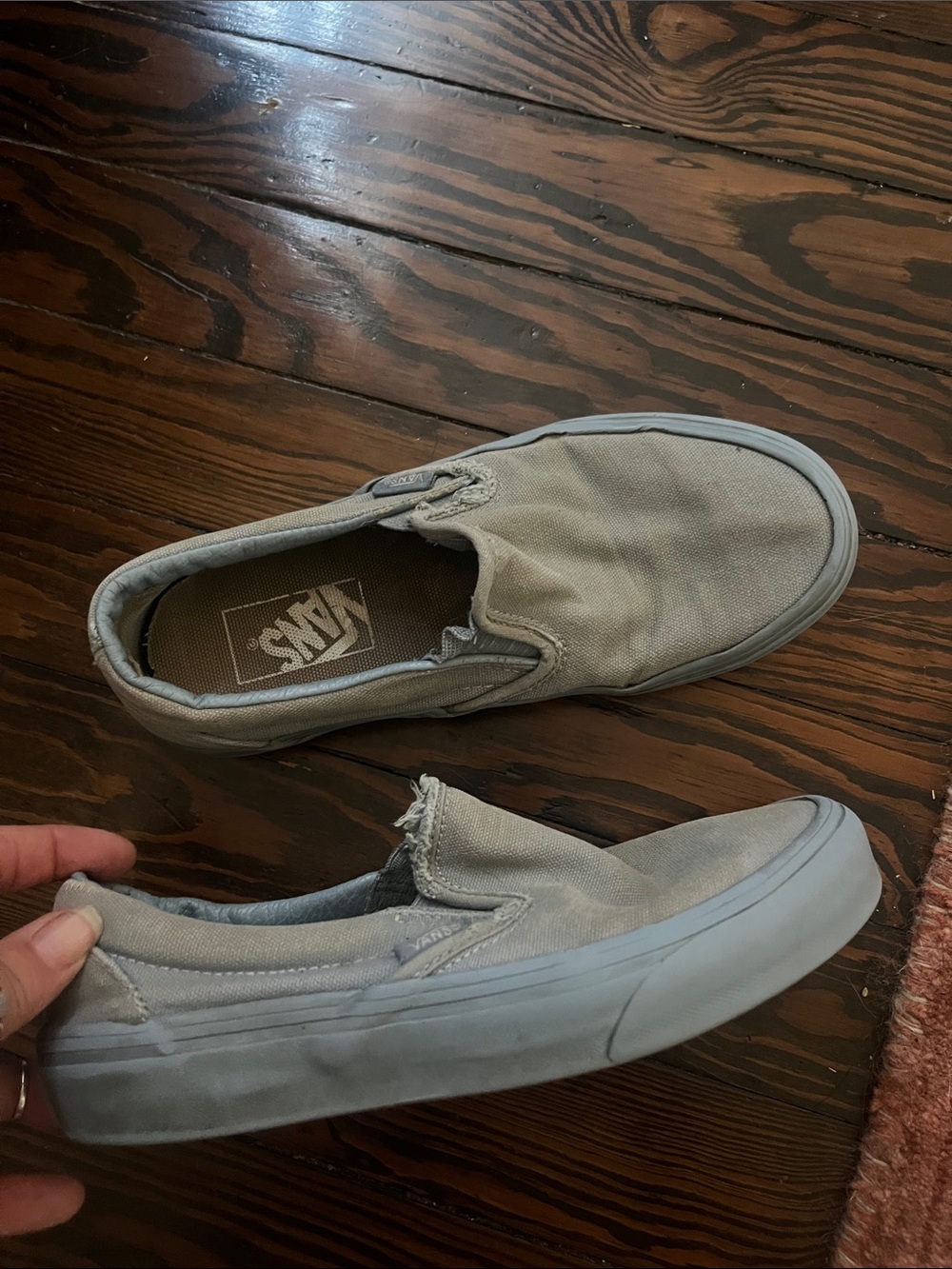 Vans Slip-On Canvas Loafer in Light blue